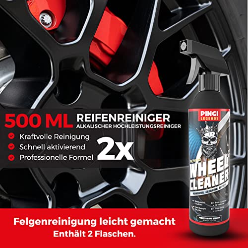 Pingi Reifen- und Felgen-Reinigungsset 4-TLG Leg-Set-8 Reinigungs-Set 1 Set