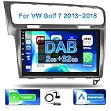 【Wireless Carplay/Wireless Andriod Auto】: Autoradio mit DAB für VW Golf 7 unterstützt die Carplay-Verbindung von iOS-Mobiltelefonen, und Android-Mobiltelefone sind mit der Android-Auto-Funktion verbunden (Hinweis: Mobiltelefone der Marke Huawei können diese Funktion nicht verwenden, einige Mobiltelefone der Marke Samsung nicht kompatibel.) Wenn die Verbindung erfolgreich ist, kann es die Funktionen der Mobiltelefonnavigation, das Senden und Empfangen von E-Mails, Fernsehfilmen, Musik und andere Funktionen des Autoradios realisieren.
