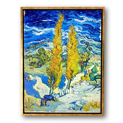 LONG QUAN 16x20 Floating Canvas Frame Kit for 3/4 Deep Canvas Easy DIY Assembly Gold Floater Frame for Paintings Canvas Prints and Wood Canvas Panels Durable High-Density PS Gallery Home Dcor