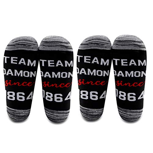 LEVLO Vampire Fans Gift Team Damon Since 1864 Cotton Socks Vampire Inspired Gifts