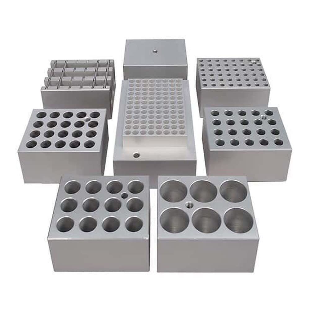 Cole-Parmer 3661062 - Bloque de aluminio para tubo de 0,2 ml, 48 agujeros