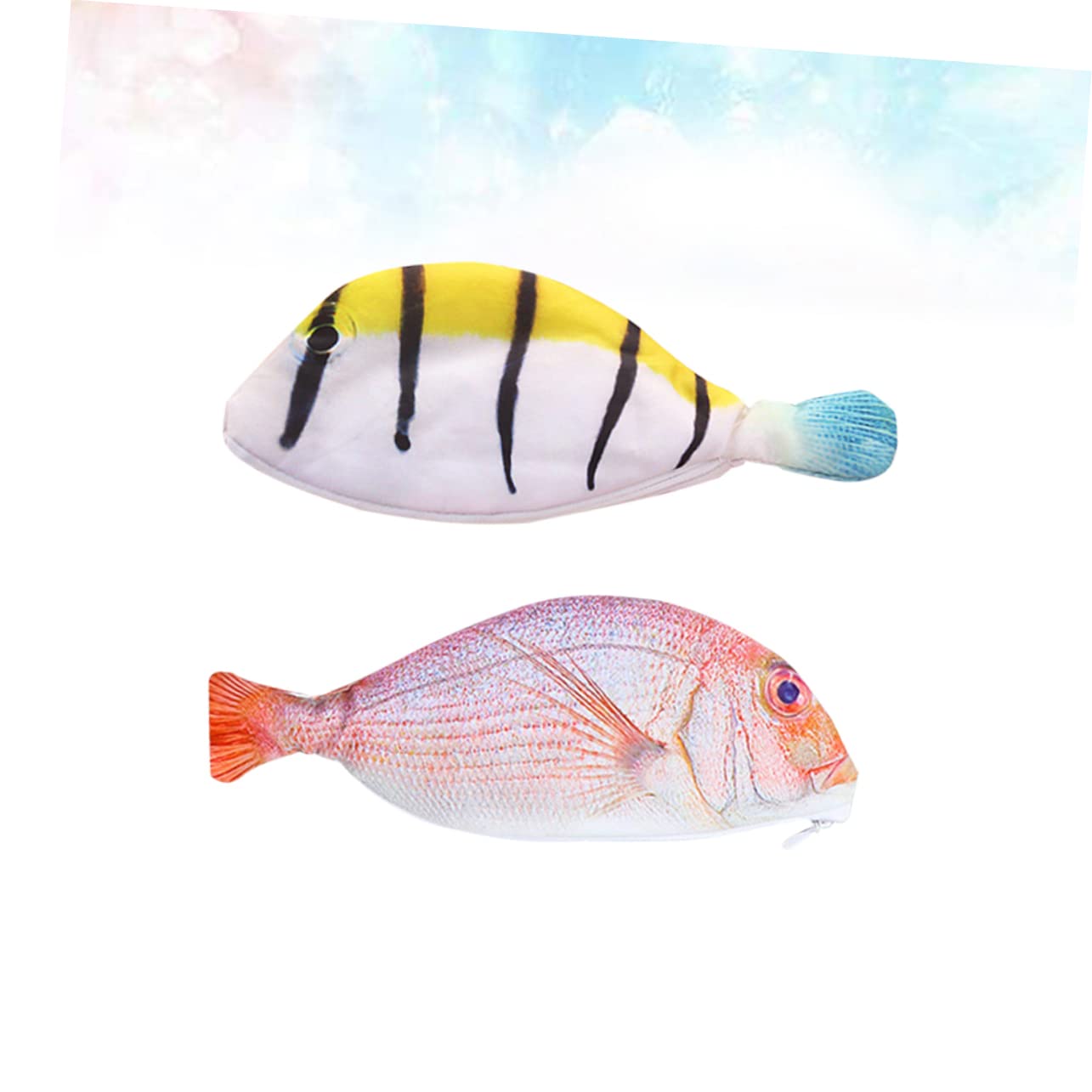 Tofficu 6pezzi Borsa Porta Matite Multifunzionale Forma Di Pesce Da Astuccio Per Scuola e Monete Materiale Resistente e Lavabile Design Elegante e Pratico