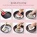8 Pieces Cast Iron Skillet Cleaner Care Kit Include Chainmail Scrubber, Bamboo Handle Dish Brush, Scrub Brushes, Pan Grill Scrapers, Towel, Wall Hook and Silicone Hot Handle Holder(White)