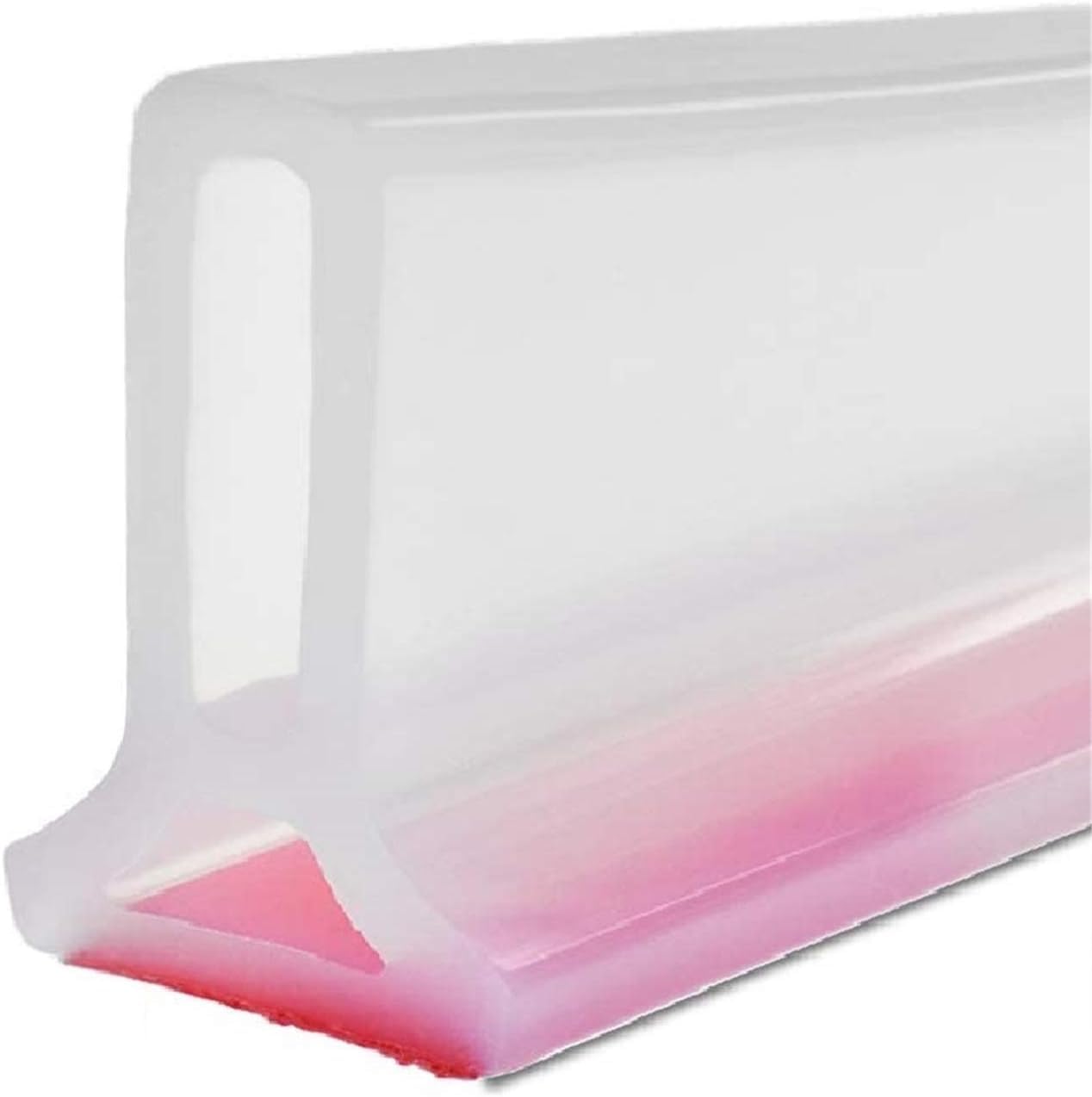 TAOQILE Collapsible Frameless Shower Water Dam Barrier Silicone Shower Threshold Water Stopper，Stay Dry Retainer for Wet and Dry Separation (Transparent,100 cm)