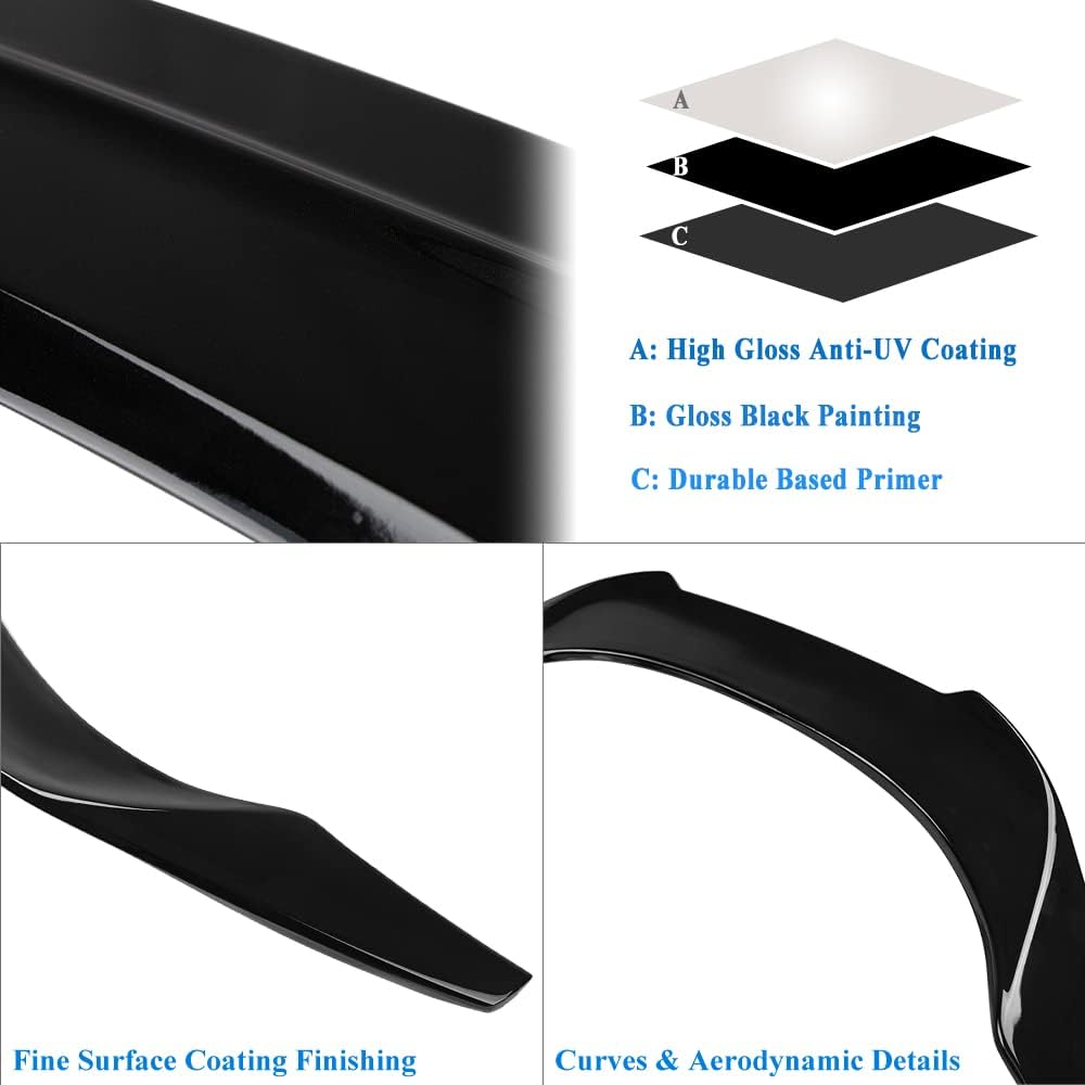 Gloss Black Trunk Spoiler Wing Compatible with Toyota GR Supra MK5 A90 A91 Coupe 2019-2026 Rear Spoiler