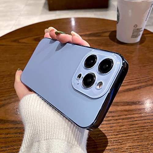 Coque iPhone 13 Pro bleu ciel en acrylique pour vos photos et sorties quotidiennes