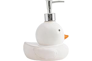 Charming 3D Ceramic Duck Soap Dispenser for Multiple Uses in Kitchen, Bathroom, Laundry