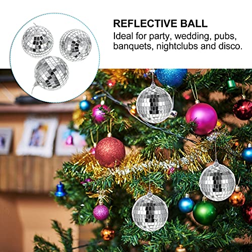 jojofuny 3 Pcs Disco Espelho Bola Esfera Bola Ornamentos Festa Fundo Globo Foto Adereços Redondo Pen