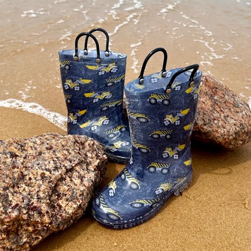 Image of Outee Toddler Kids Adorable Lightwight Waterproof Rain Boots Light Up by Steps