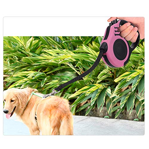 Nishore Trela retrátil para cães Trela de caminhada para animais de estimação com alça antiderrapant