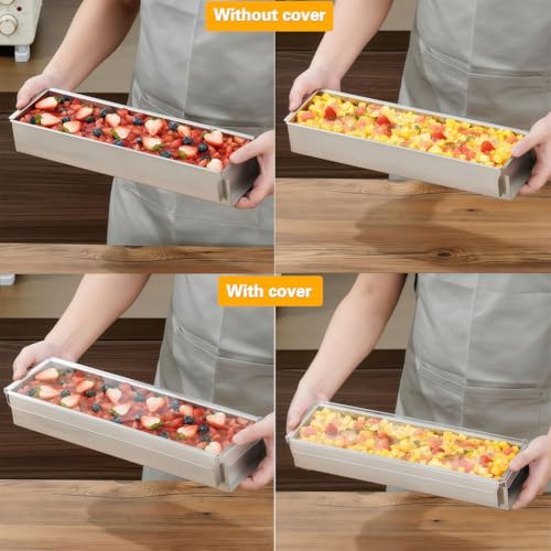 Prostokątna forma do ciasta, nieprzywierająca aluminiowa forma do pieczenia tiramisu i sernika, regulowana taca, łatwe uwalnianie