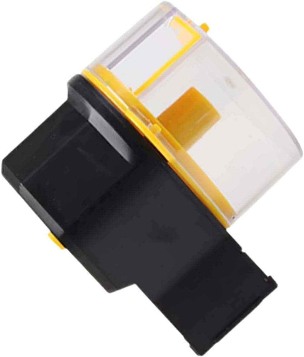 VALICLUD Automatic Fish Feeder for Aquarium and Small Tank, Adjustable Timer Fish Tank Feeding Tool, Portable Yellow Plastic Aquarium Feeder Suitable for Vacation and Daily Use