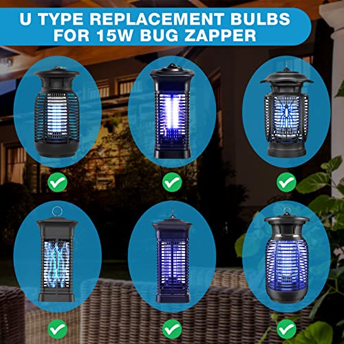 Bug Zapper U Type Replacement Light Bulb 15W E26 E27 For Homesuit, Keuomy, Yluces, Yissvic, Powify And Other Models Bug Zapper (2) #TOP3