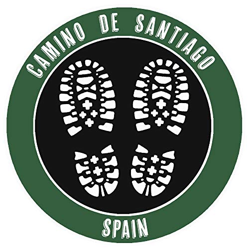 Camino De Santiago, Spain Hiking Boots Decorative Car Truck Decal Window Sticker Vinyl Die-Cut Wildlife Travel Adventure Vacation Tourist Souvenir