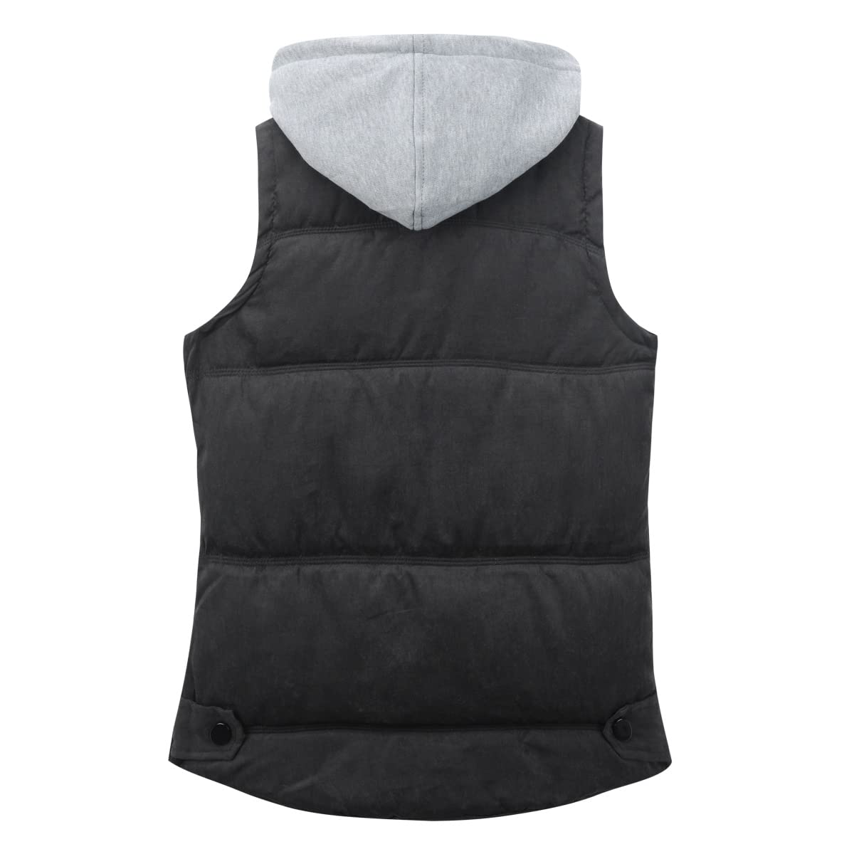 YUNCLOS Gilet Chaud Femme Veste Doudoune d'Hiver sans Manches en Cotton Gilet Matelassé à Capuche de Couleur Unie
