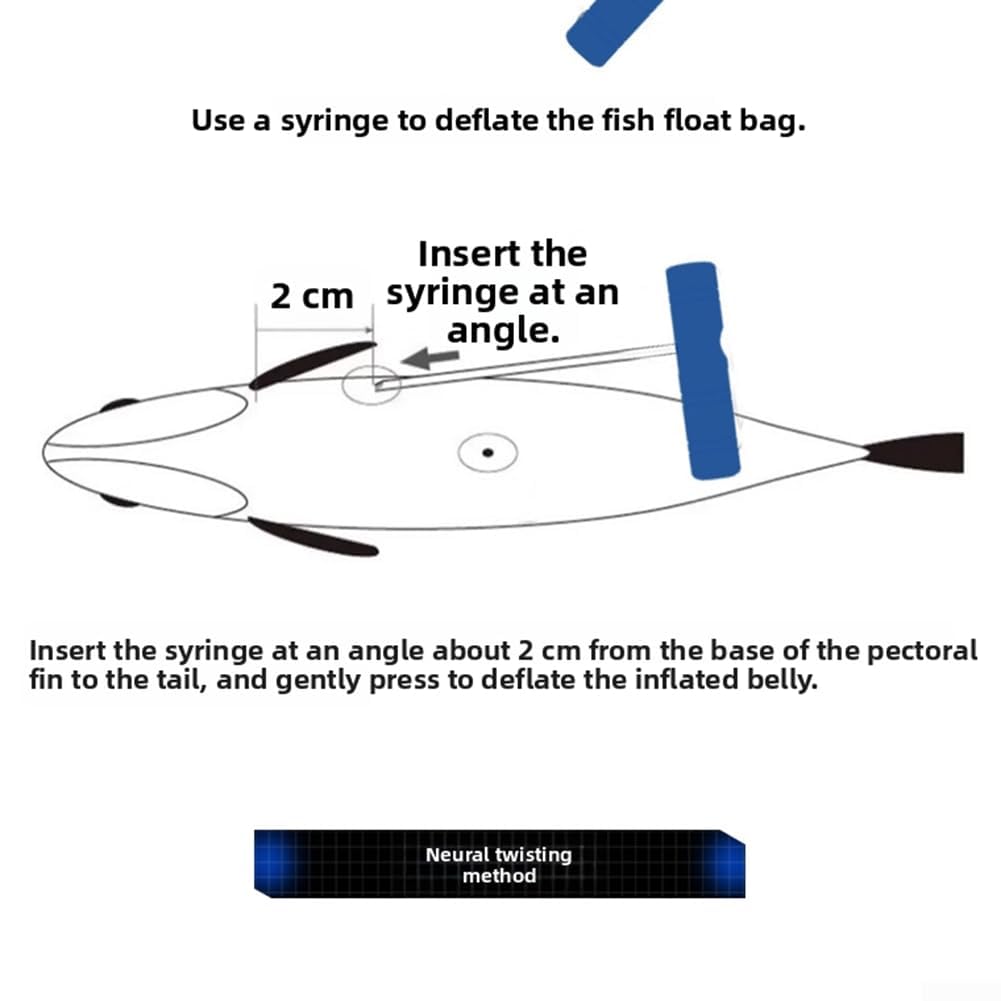 Ikejime - Kit con fili in acciaio inox, 1000 mm e 1300 mm, super lungo, per pesca in mare, tonno e sgombro, con manico in PVC per mantenere la freschezza della carne (blu)