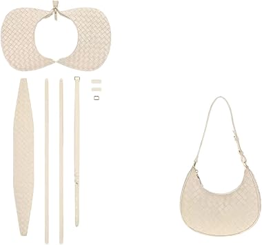 مجموعة حقائب هوبو منسوجة من الجلد من POPSEWING، مجموعة حقائب جلدية DIY، حقائب كتف مع مجموعة خياطة، مجموعة حقائب يدوية الصنع للأم والصديقة هدية عيد ميلاد المشمش
