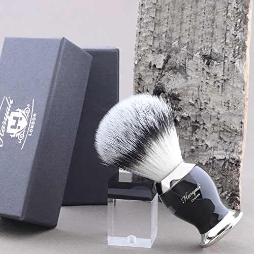 Haryali London Rasierpinsel - Rasierpinsel Vegan - Synthetik Pinsel für Nassrasierer - Veganer Rasierpinsel für Damen und Herren aus Metall - perfekte Vegan Pinsel - Image 8