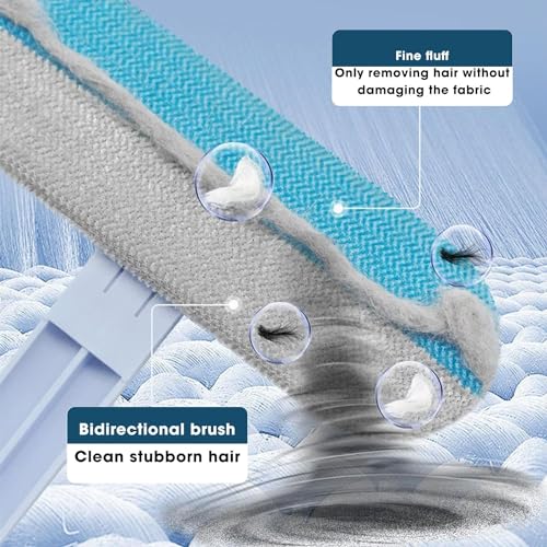 Tierhaarentferner, 4 in 1 Tierhaarentferner-Bürste für Katzenhaare und Hundehaare, Wiederverwendbare Fusselbürste für Kleidung, Teppich & Sofa