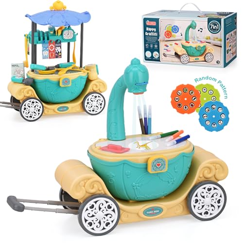 ACGASK 7-in-1 Kids Drawing Projector & Pretend Play Toy Set