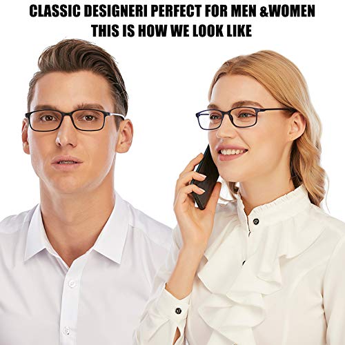 Aqwano Blue Light Blocking Computer Reading Glasses Lightweight Flexible Tr90 Unbreakable Durable Readers Anti Glare Filter With Uv Protection For Women Men, 1.25 #TOP5