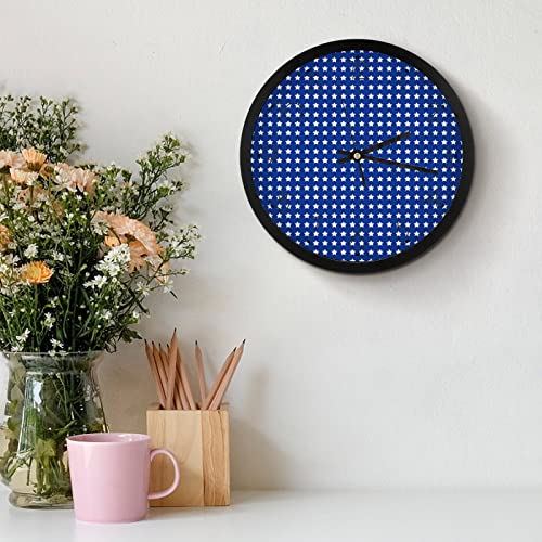 Pendule Murale Silencieuse Étoile Bleue : Apportez du Calme dans votre Bureau et École