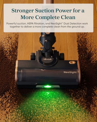 Image of Levoit VortexIQ Pro Cordless Vacuum, Powerful Suction, 60-Min, Upgrade