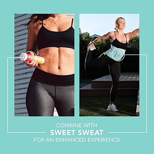 Sports Research Sweet Sweat 'Pro-Series' Waist Trimmer Belt | Premium Waist Trainer With Adjustable Straps For A Tighter Fit & Better Sweat! Blue #TOP1