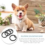 Garneck 4er Set Dog Tag Aus Silikon – Schwarz – Gummiring Für Hundemarken – Schützt Und Dämpft Geräusche Von Militärhund ID Tags