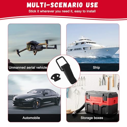 image for Ohleats 4 PCS Car Bumper Clip Hasp, Carbon Fiber Auto Bumper Security 
