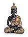 Produktbild TEMPELWELT Deko Figur Buddha Statue Amithaba sitzend 15 cm hoch, Polystein schwarz Gold, Dhyani-Buddha Dekofigur Thai Buddha Statue Buddhafigur