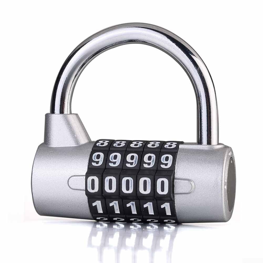 AugustknowU Combination Padlock Heavy Duty 5 Digit Combination Padlock for Gym Lockers Cabinets Doors Secure Lock Zinc Alloy Body Multiple Colors