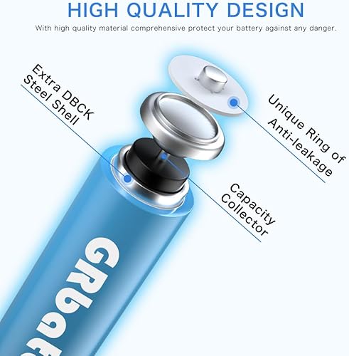 Miniatura 5 de Baterías recargables AA NiMH, 3300mAh de larga duración, 1.2V 1200 ciclos, 24 unidades para el hogar, teléfonos inalámbricos, controles remotos,