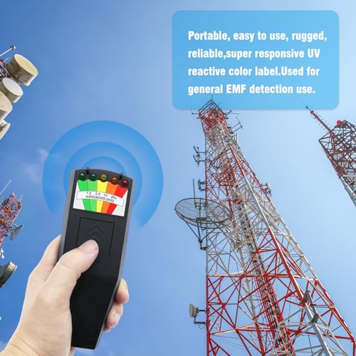 K2 EMF Meter, Handheld Elektromagnetischer Strahlungsdetektor, 5 LED Ghost Hunting Detektor, EMF-Magnetfeldmonitor, für Büro, Zuhause, Geisterjagd, 50 Hz–20.000 Hz, Schwarz