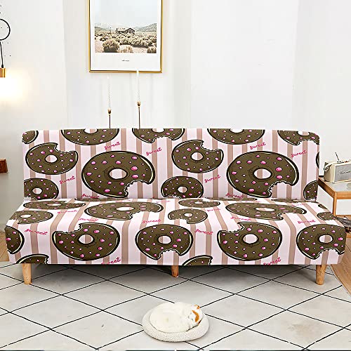 Hiseng Housse de Clic Clac Élastique Canapé 3 Places, Housse de Canapé sans Bras Extensible Antidérapant Universel Tout Couvert Canapé-lit Pliant...