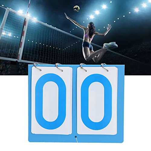 Marcador de puntuación deportivo de 2 dígitos con números giratorios para tenis, fútbol, voleibol y baloncesto, azul, plástico miniatura 5