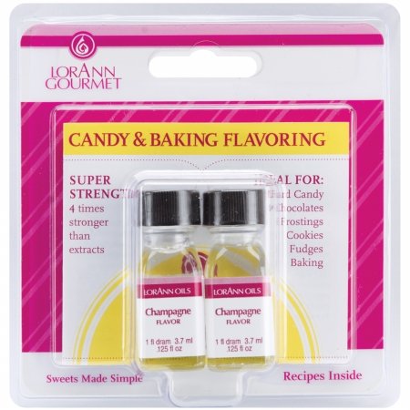 LorAnn Sparkling Wine SS Flavor, 1 botella de dram (0.0125 fl oz - 0.1 fl oz - 1 cucharadita) - Paquete doble ampollado