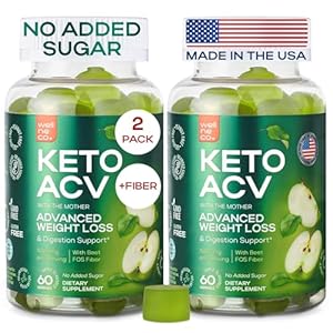 Apple Cider Vinegar Gummies 1000 Mg (2 Pack) – Keto ACV Gummies for Weight Loss, Belly Fat, Craving Control – ACV, Beet FOS Fiber for Gut, Digestion Health, Less Bloating – Sugar Free -Kelly Clarkson