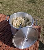 ARC 32 Quart Aluminum Tamale Steamer Pot, Crab Seafood Stock Pot w/Steamer Rack and Tube, Great for Water Bath Canning Pot, Rivet Handle, 8 Gal