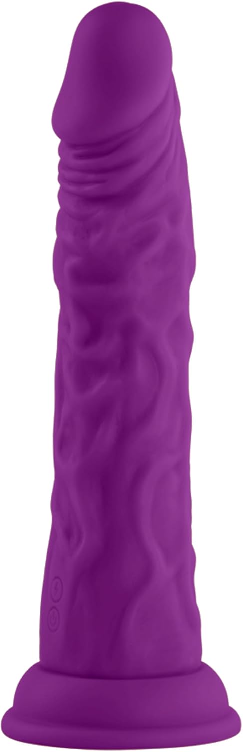 Femme Funn Turbo Shaft Realistic Dildo with Suction Cup Base, 360° Rotating Lifelike Sex Toy - Waterproof, 8 Vibration Modes, Turbo Button, Remote- Harness Compatible Adult Sex Toys for Women (Purple)