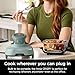 Ninja Crispi Air Fryer, Microwave, Freezer & Dishwasher Safe, Non Toxic Glass Portable Cooking System, 4 QT & 6 Cup Glass Containers with Storage Lids, Easy Meals, Air Fry, Bake, Green, FN101SG
