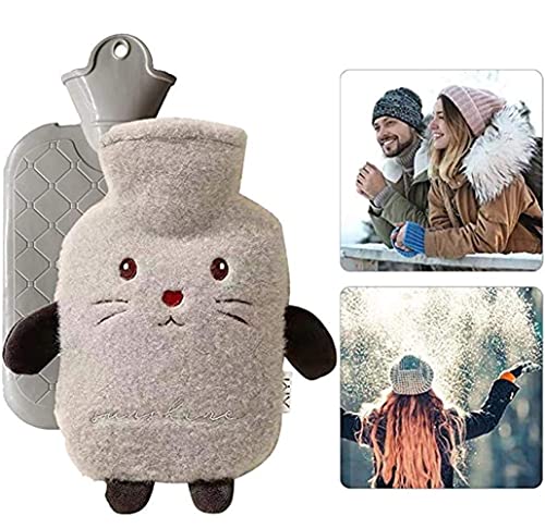 Lymeral 1L Pvc Hot Water Bottle With Cover, Animal Hand Warmers Hot Water Bag, Non-Slip,Hot Cold Pack And Feet Warmer, Multifunction For Daily Use (Pig) #TOP4