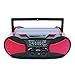 Produktbild Notfall Radio, wasserdichte, tragbare Solar Power Handkurbel USB Lade Wetter AM/FM-Radio mit LED Taschenlampenfackel, Power Bank für Telefon, Camping, Reisen, Outdoor,Rot