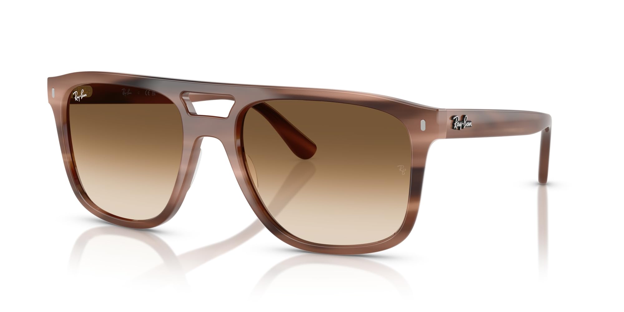 Ray-Ban Unisex Rb2213 Sonnenbrille, Havana Brown/Clear Gradient Brown