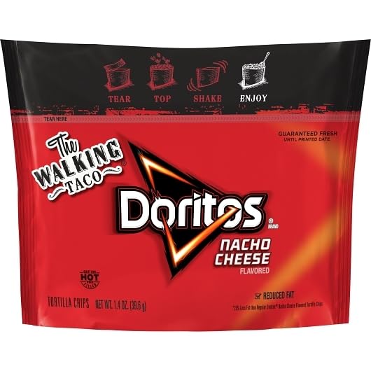Doritos Walking Taco Nacho Reduced Fat Tortilla Chips, 1.4 Ounce, 44 Per Case
