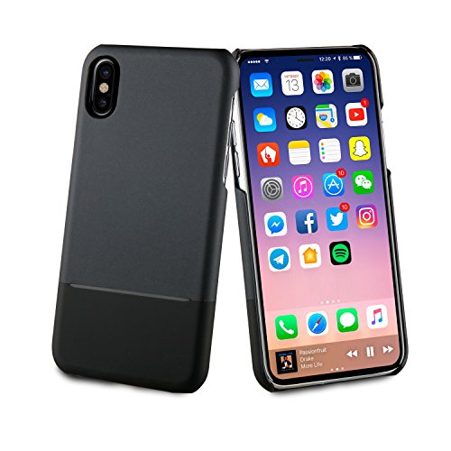 Muvit Skin Dual Case in PU Special Edition for Apple iPhone 8 - Black - Image 2