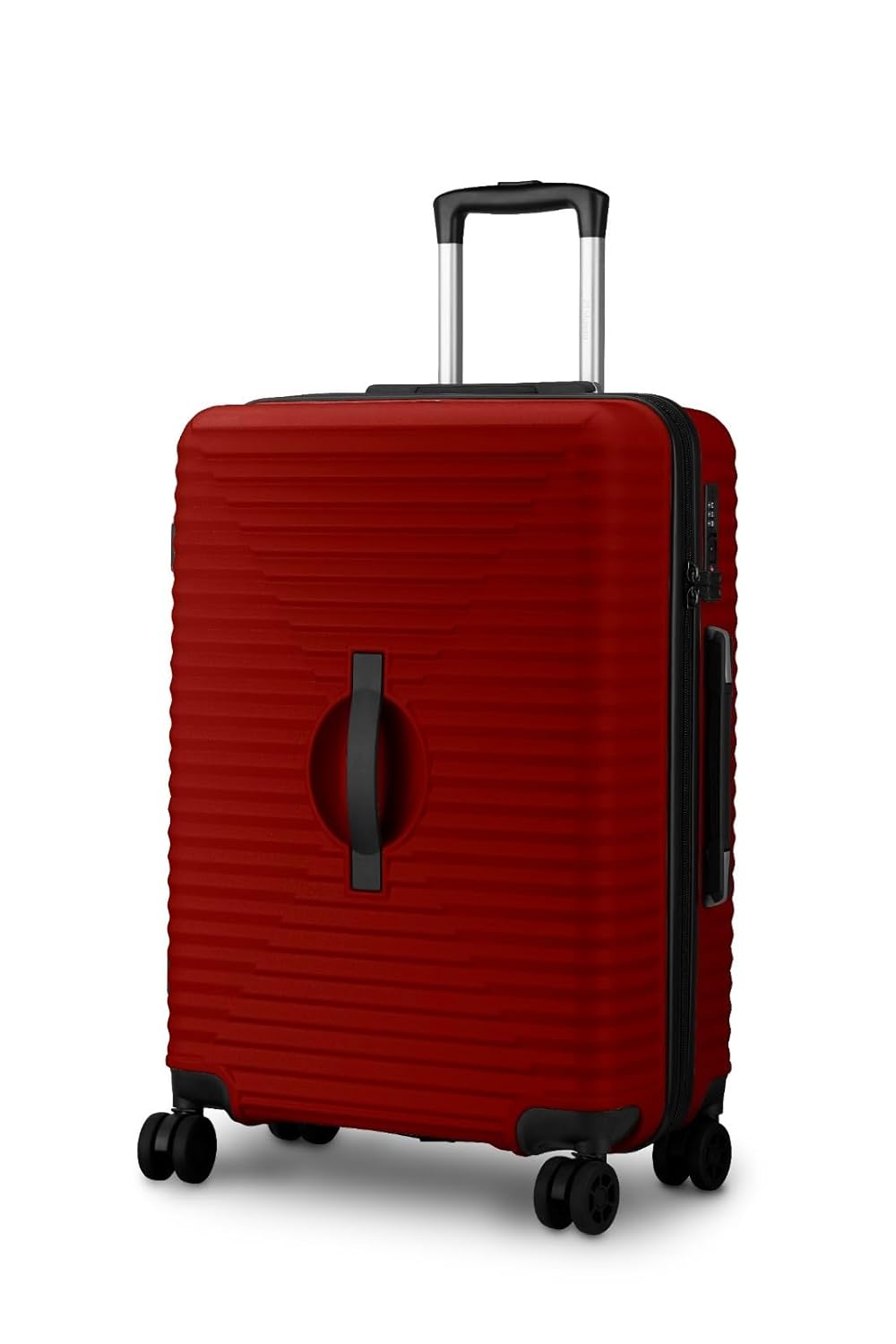 Maleta Tranquil Cabin Trolley Bag | 55 cms, 8 Spinner Wheels | Lightweight, Premium Luggage | Suitcase for Travel | Bags for Travelling (Red, Cabin)