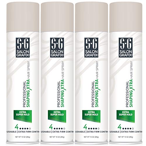 Salon Grafix Shaping Hair Spray Extra Hold 10 oz (Pack 4) miniatura 1