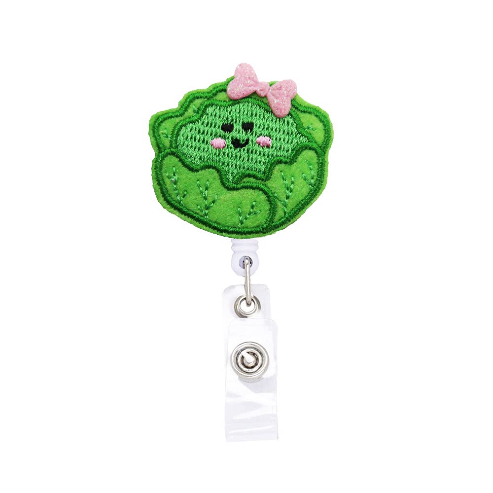 Lettuce Dietitian Retractable Name ID Card Badge Holder Reel with Alligator Clip, 24 inches Thick Pull Cord