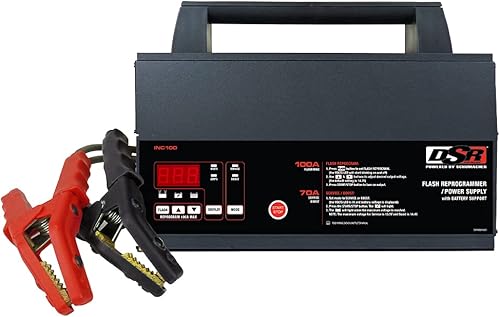 Schumacher Electric DSR ProSeries INC100 Cargador de batería totalmente automático y fuente de alimentación de reprogramación flash con modo de